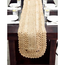Hand Braided Jute Table Runner Rug