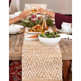 Hand Woven Braided Jute Table Runner Rug