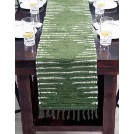 Hand Woven Chindi Cotton Table Runner Rug