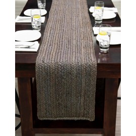 Hand Braided Jute Table Runner Rug