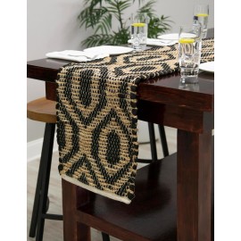 Hand Woven Chindi Jute Table Runner Rug