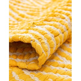 Hand Woven Chindi Chevron Table Runner Rug