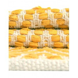 Hand Woven Chindi Chevron Table Runner Rug