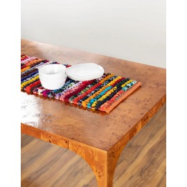 Hand Braided Chindi Table Runner Rug