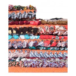 Hand Braided Chindi Table Runner Rug