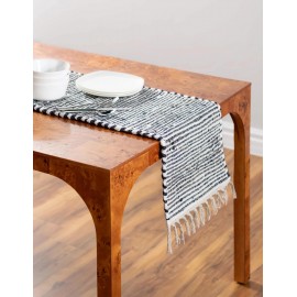 Hand Woven Chindi Jute Table Runner Rug