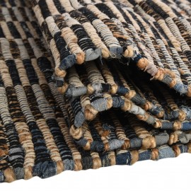 Hand Woven Chindi Jute Table Runner Rug