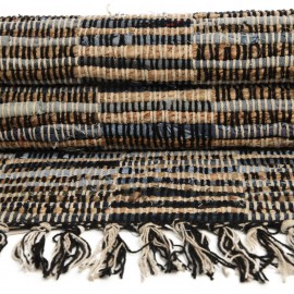 Hand Woven Chindi Jute Table Runner Rug