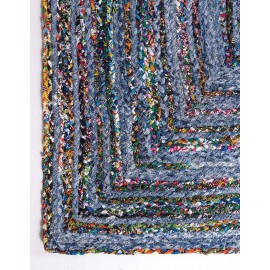 Hand Woven Braided Chindi Table Runner Rug