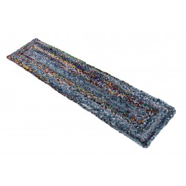 Hand Woven Braided Chindi Table Runner Rug
