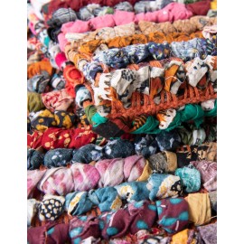 Hand Braided Chindi Table Runner Rug