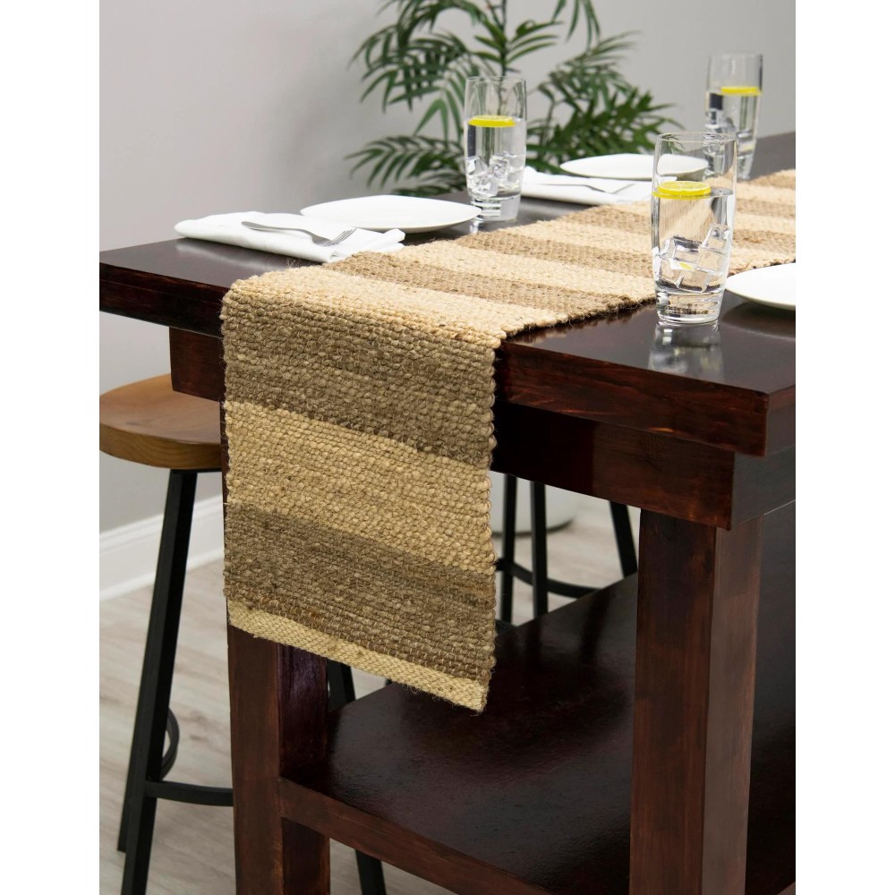 Hand Braided Jute Table Runner Rug