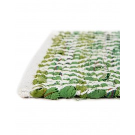 Hand Woven Chindi Chevron Table Runner Rug