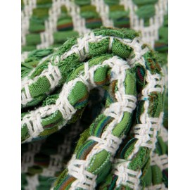 Hand Woven Chindi Chevron Table Runner Rug