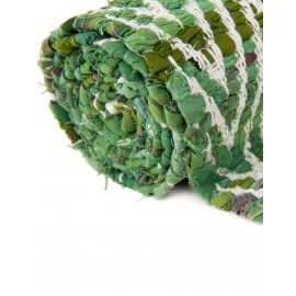 Hand Woven Chindi Chevron Table Runner Rug