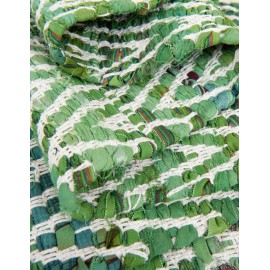 Hand Woven Chindi Chevron Table Runner Rug