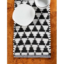 Hand Woven Chindi Jute Table Runner Rug