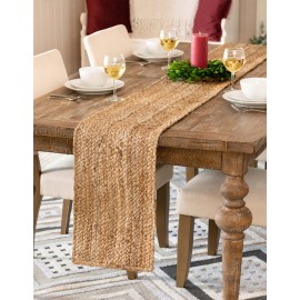 Hand Braided Jute Table Runner Rug