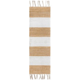 Hand Woven Chindi Rag Table Runner Rug