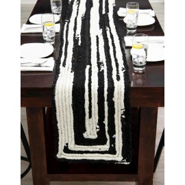 Hand Braided Chindi Table Runner Rug
