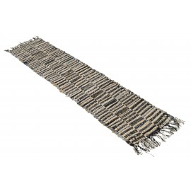 Hand Woven Chindi Jute Table Runner Rug