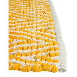 Hand Woven Chindi Chevron Table Runner Rug