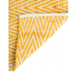 Hand Woven Chindi Chevron Table Runner Rug