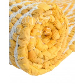 Hand Woven Chindi Chevron Table Runner Rug