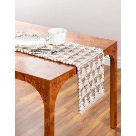 Hand Woven Chindi Jute Table Runner Rug