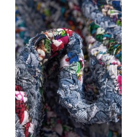 Hand Woven Braided Chindi Table Runner Rug