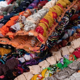 Hand Woven Braided Chindi Table Runner Rug