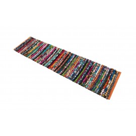 Hand Woven Braided Chindi Table Runner Rug