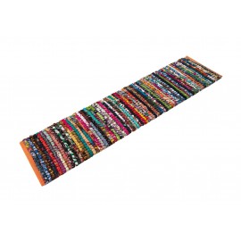 Hand Woven Braided Chindi Table Runner Rug