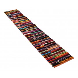 Hand Braided Chindi Table Runner Rug