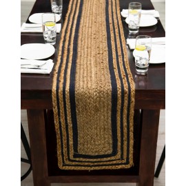 Hand Braided Jute Table Runner Rug