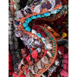 Hand Braided Chindi Table Runner Rug