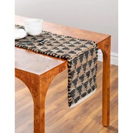 Hand Woven Chindi Jute Table Runner Rug