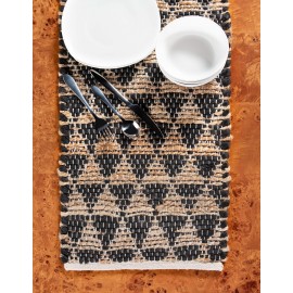 Hand Woven Chindi Jute Table Runner Rug