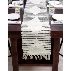 Hand Woven Chindi Cotton Table Runner Rug