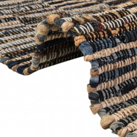 Hand Woven Chindi Jute Table Runner Rug
