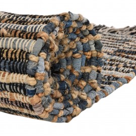 Hand Woven Chindi Jute Table Runner Rug