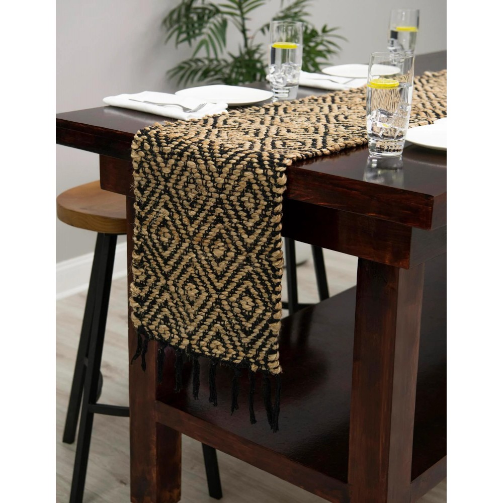 Hand Woven Braided Jute Table Runner Rug