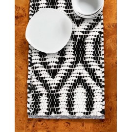 Hand Woven Chindi Jute Table Runner Rug