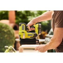 RYOBI R18GN18-0 18V ONE Plus Cordless 18 Gauge Nailer Bare Tool, One Size, Hyper Green & RB18L50 ONE+ Lithium+ 5.0Ah Battery, 18 V