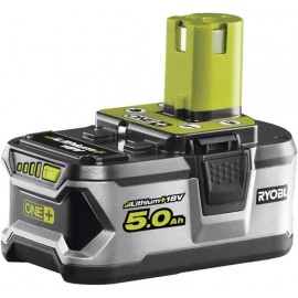 RYOBI R18GN18-0 18V ONE Plus Cordless 18 Gauge Nailer Bare Tool, One Size, Hyper Green & RB18L50 ONE+ Lithium+ 5.0Ah Battery, 18 V