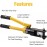 TEENO Hydraulic Crimping Tool 16T Hydraulic Cable Lug Crimper 9AWG to 600MCM Hydraulic Hand Crimper Tool Electrical Terminal Cable Wire Tool Kit with 13 Die