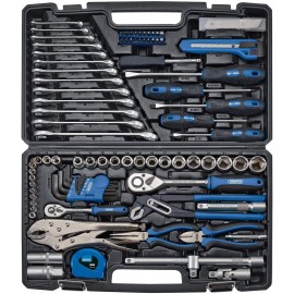 Draper 08627 Tool Kit with Storage Case, (100 Piece), Blue and Black