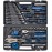 Draper 08627 Tool Kit with Storage Case, (100 Piece), Blue and Black