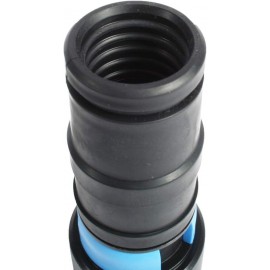 Cen-Tec Systems 94698 Quick Click 10 Ft. Hose for Home and Shop Vacuums with Expanded Multi- Power Tool Adapter Set for Dust Collection, Silver