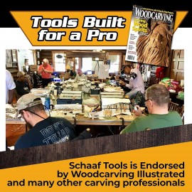 Schaaf Wood Carving Tools, 7pc Expansion Chisel Set with Canvas Case | Full Size Gouges for Beginners, Hobbyists and Professionals | Sharp, Quality-Tested CR-V 60 Steel Blades (Factory Sharpened)